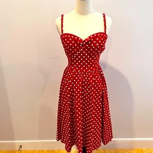 Stop Staring retro polka dot swing skirt dress